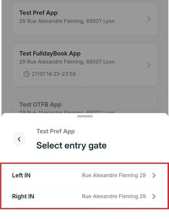 Access tab - multipel gates