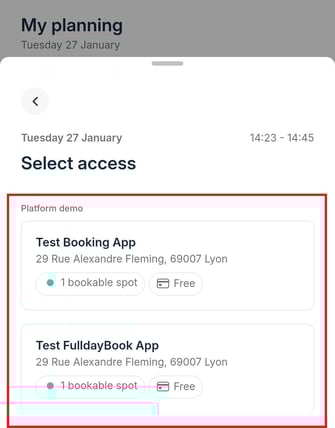 Make booking - pick acces-1